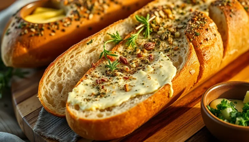 Baguette au beurre aromatisé : l'apéritif qui remplace le pain traditionnel